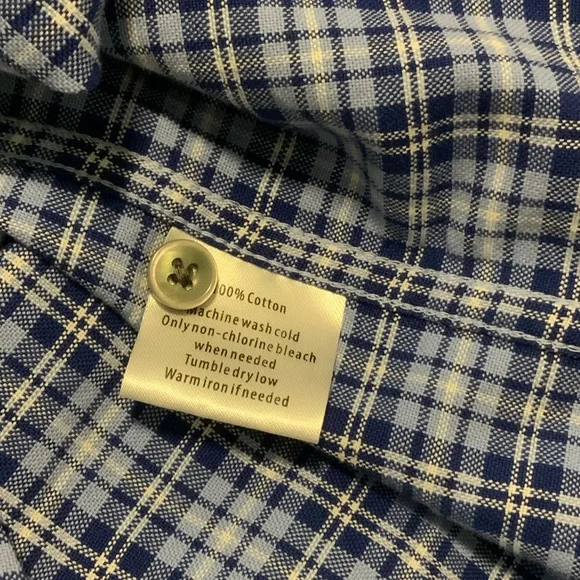 California Shirt Co. Men's Navy Plaid Shirt - Picture 4 of 4